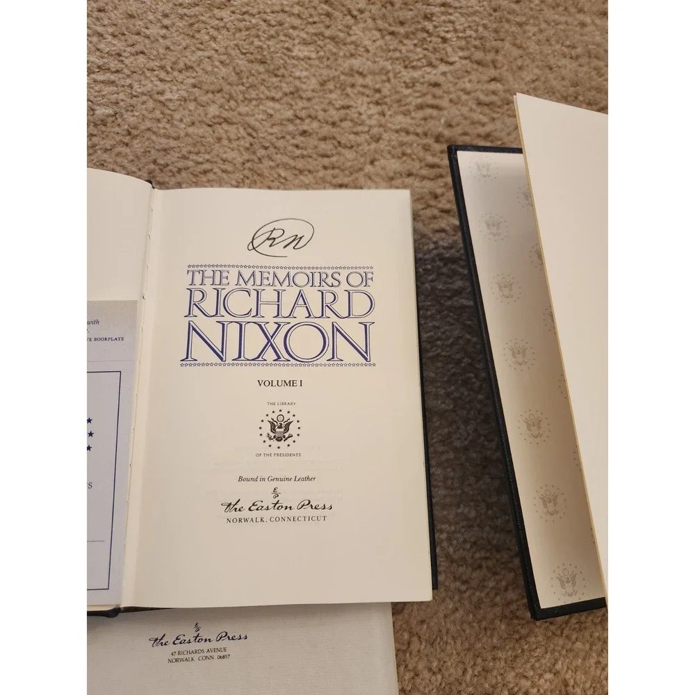 The Memoirs of Richard Nixon, Vols I & II, Easton Press, 1988 SIGNED